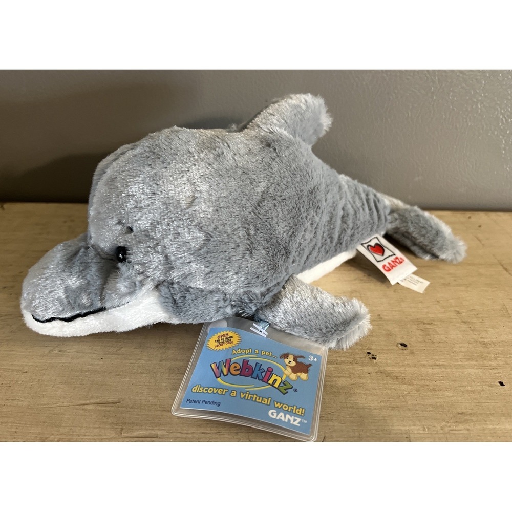 Webkinz Ganz Retired Bottlenose Dolphin NWT Brand New With Sealed Code Rare!
